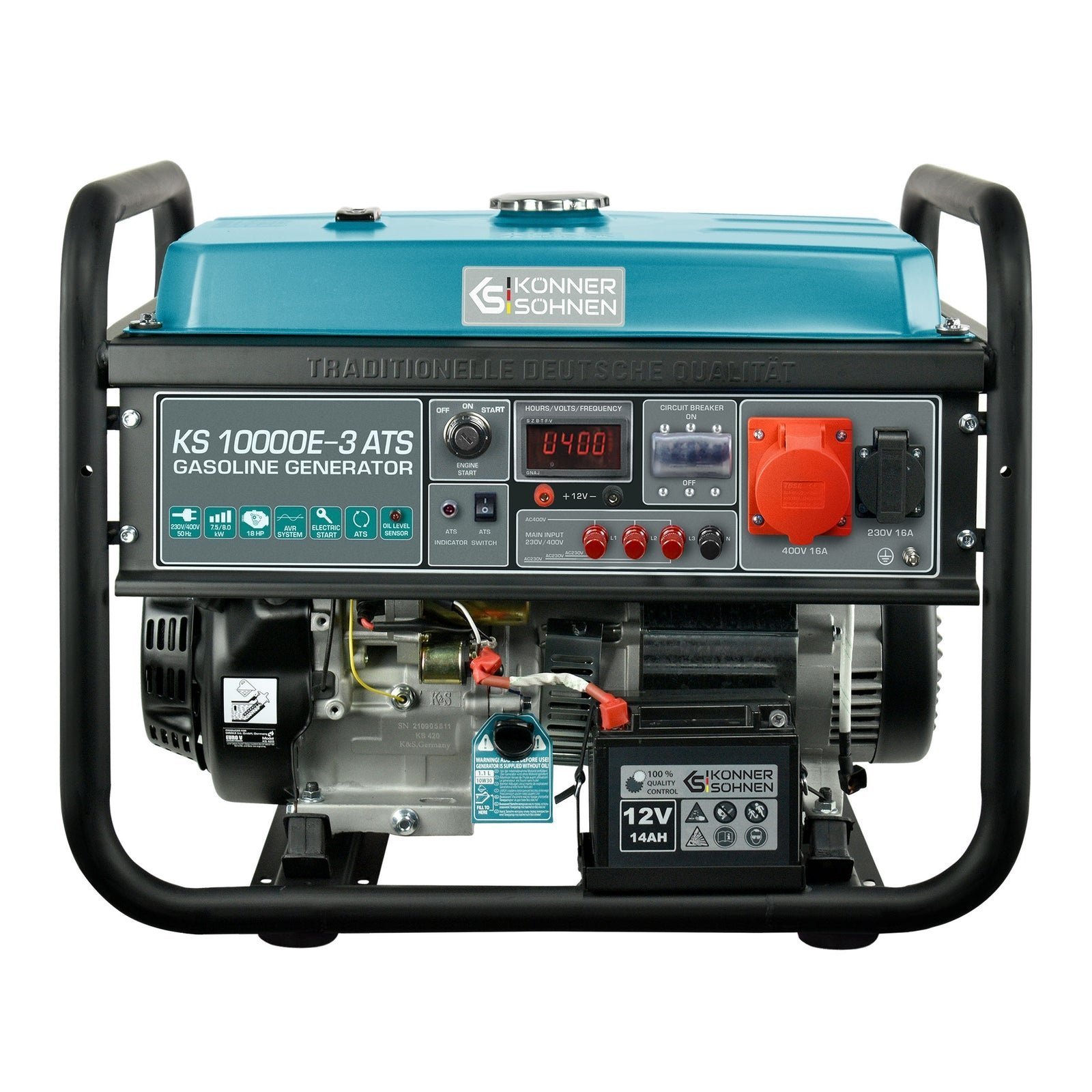 fd20b298-5c02-42a2-9b1d-d529bed51fea Könner & Söhnen Generator 8000W benzine 400V KS10000E-3 ATS - Afbeelding 1