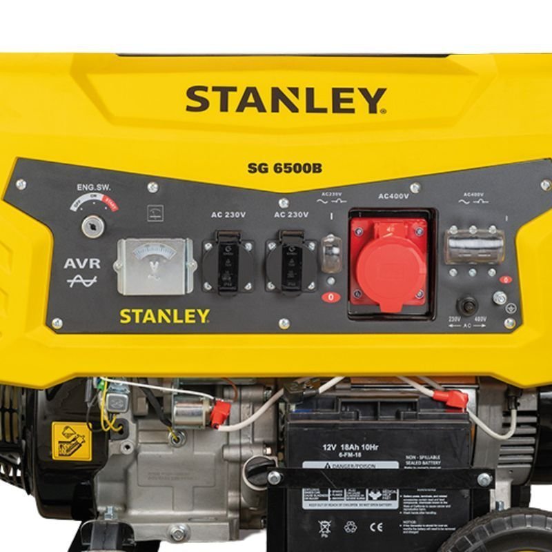 generatore-di-corrente-stanley-6500-b-comandi- Stanley SG 6500B Benzinegenerator - Afbeelding 1