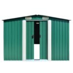 Tuinhuis 257x489x181 cm Metaal Groen - Afbeelding 4