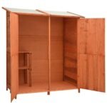 vidaXL Tuinschuur 136x75x160 cm Massief Vurenhout - Afbeelding 4