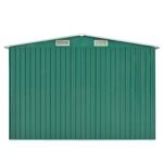 Tuinhuis 257x489x181 cm Metaal Groen - Afbeelding 3