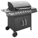 Gasbarbecue Grill 6+1 Kookzone Zwart - Afbeelding 2