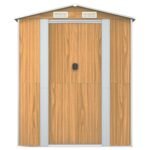 Tuinhuis Lichtbruin 192x855x223 cm Gegalvaniseerd staal - Afbeelding 4