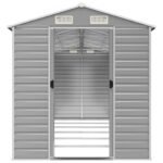vidaXL Tuinschuur 191x555x198 cm gegalvaniseerd staal - Afbeelding 3
