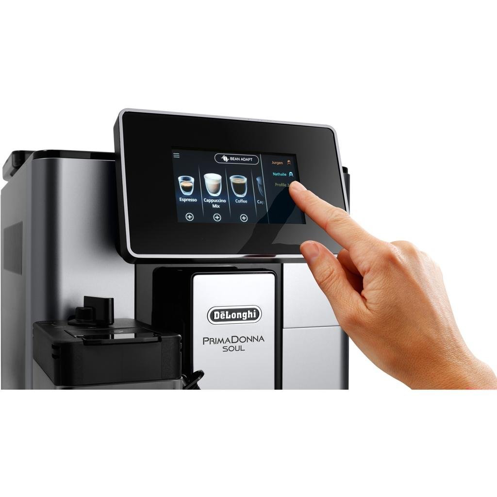 511.jpg De'Longhi Volautomatische Espressomachine PrimaDonna Soul ECAM612.55.SB - Afbeelding 1