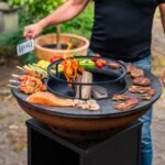 ASH Phoenix XXL Cortenstaal Plancha barbecue met grillring - Afbeelding 2