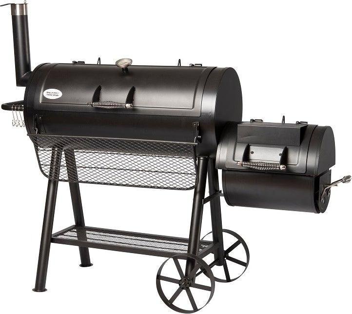 as.jpg Intratuin houtskool barbecue met rookoven Texas grill Houston 155 x 78 x 132 cm + Intratuin barbecue hoes - Afbeelding 1