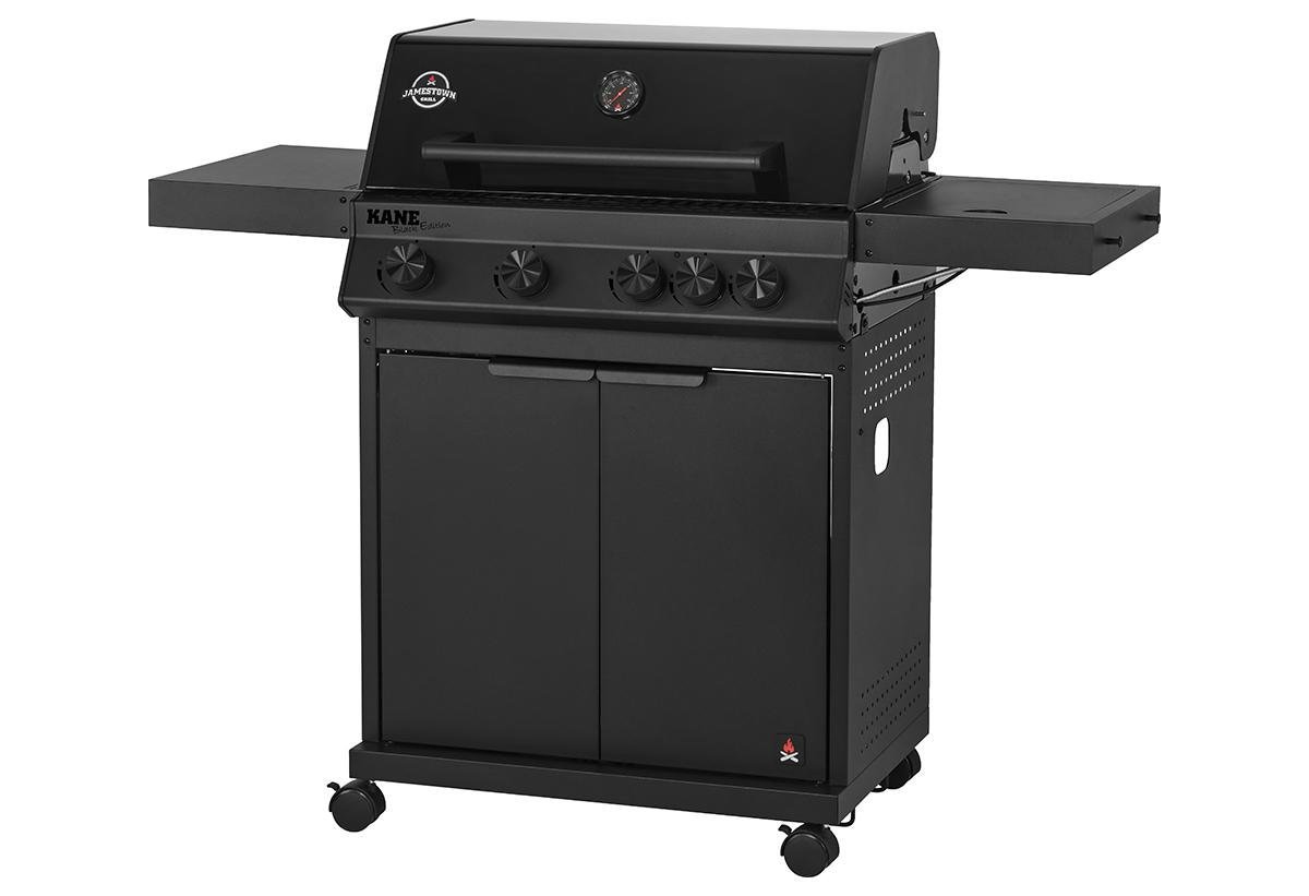 er.jpg Jamestown Kane gas BBQ metaal gietijzer zwart 66,5 x 41,5 cm - Afbeelding 1