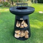 ASH Plancha BBQ Grill Vuurschaal Barbecue Zwart Grillplaat
